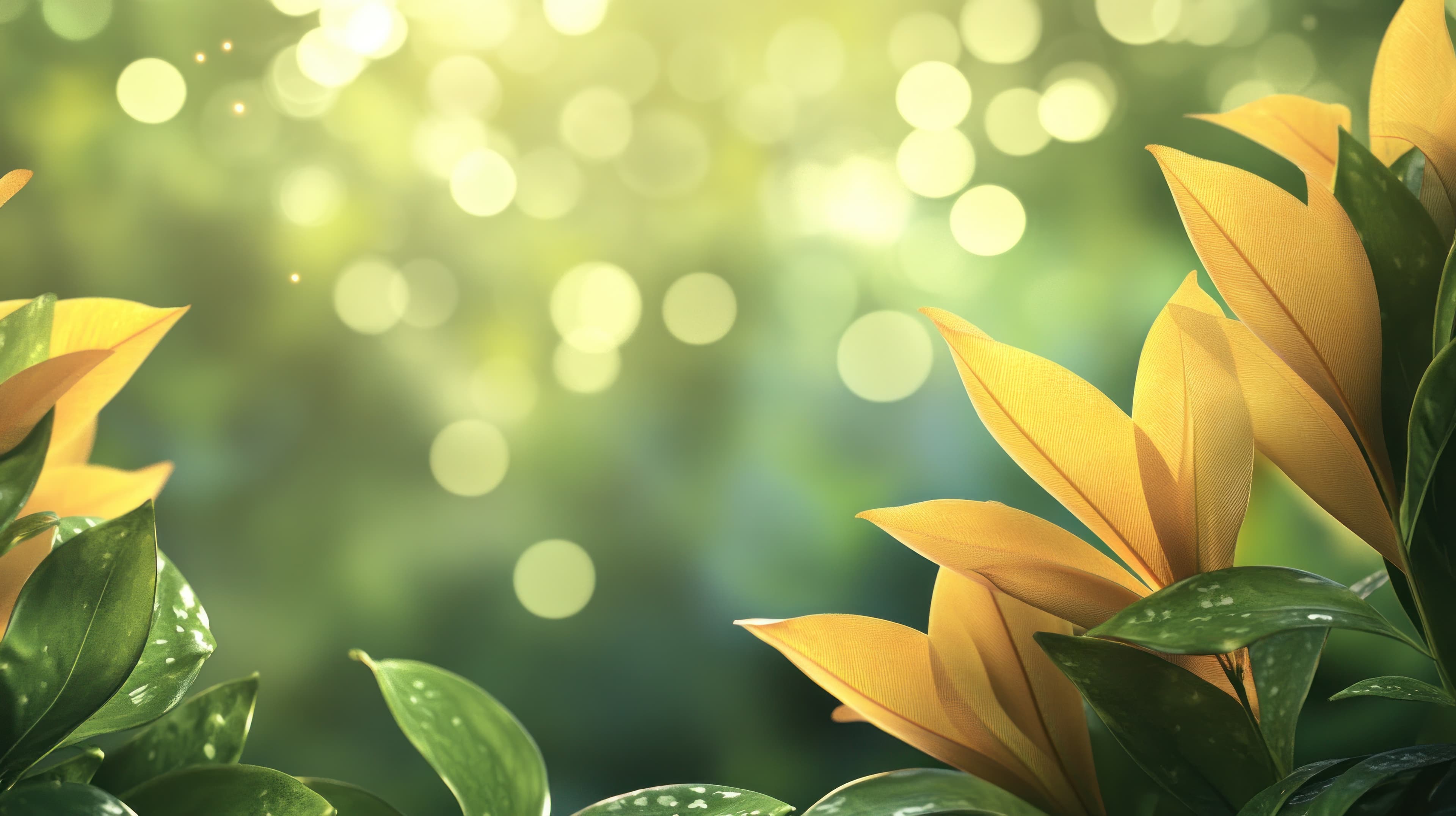 Yellow flowers in sunlight